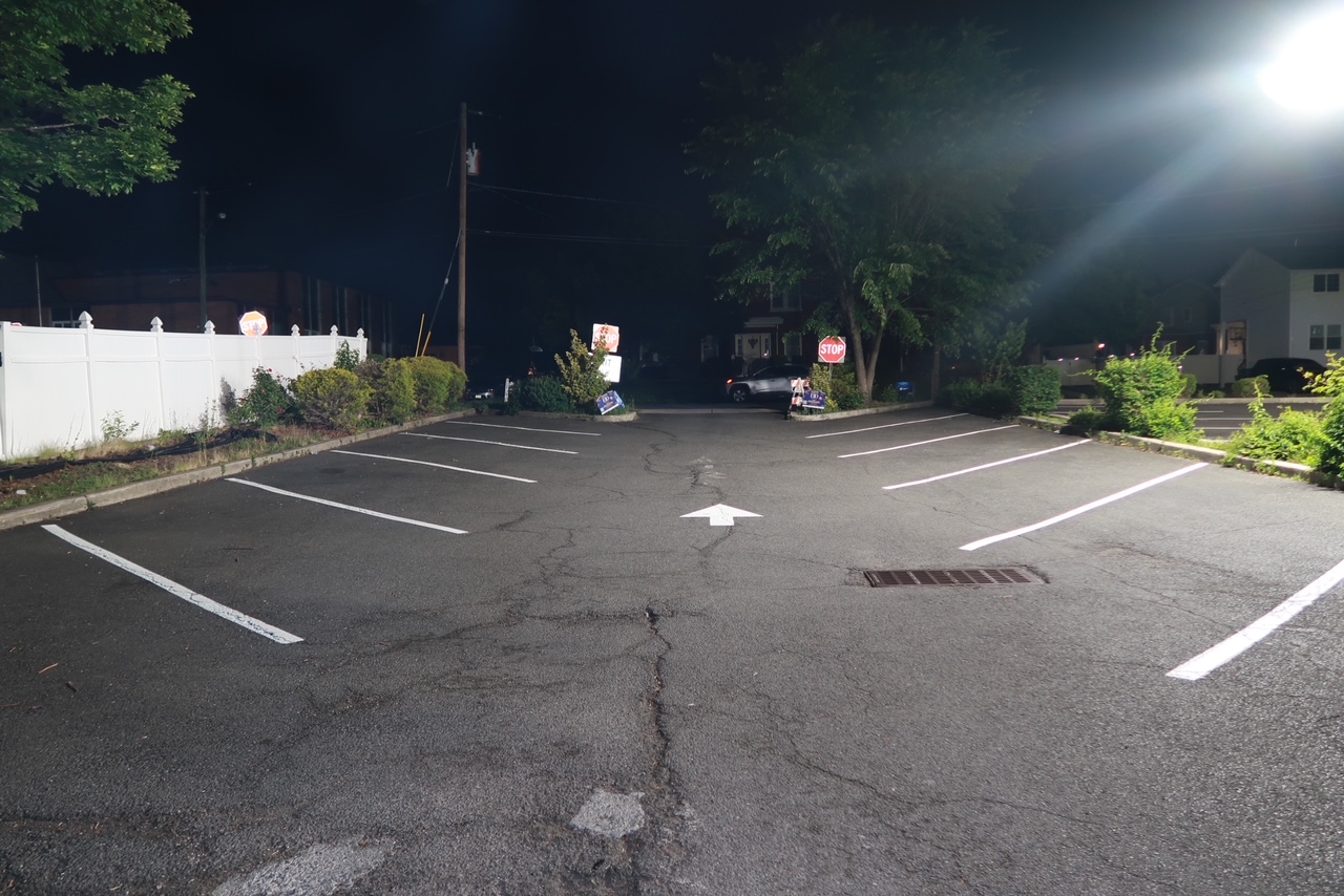Commercial parking lot after striping by MC Striping in New Jersey